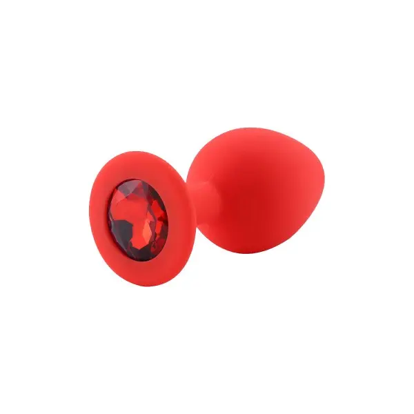 Plug Anal em Silicone Vermelho Tamanho P