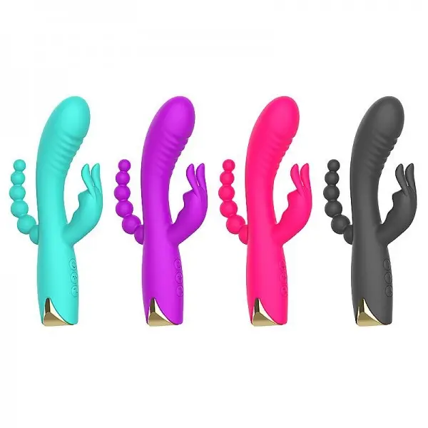 Vibrador de Ponto G e Clitóris com Plug Anal NV Toys Vibrador de Ponto G e Clitóris com Plug Anal NV Toys