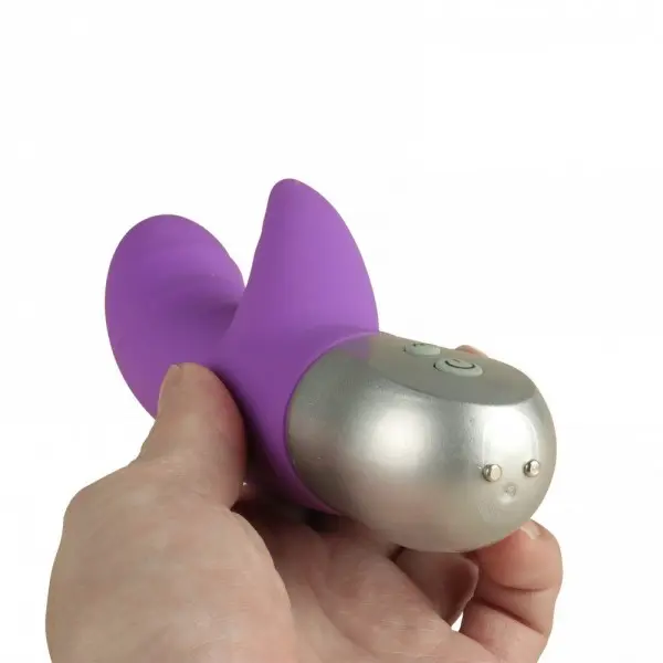 Vibrador Duplo para Ponto G e Clitóris com Saliências Recarregável e 10 Vibrações