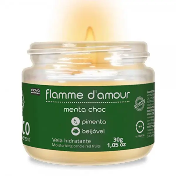 Vela de Massagem Flamme D'amour Menta Choc Santo