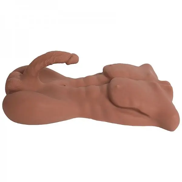 Homem Meio Corpo de 9kg em Cyberskin e Pênis com Vértebra Homem Meio Corpo de 9kg em Cyberskin e Pênis com Vértebra