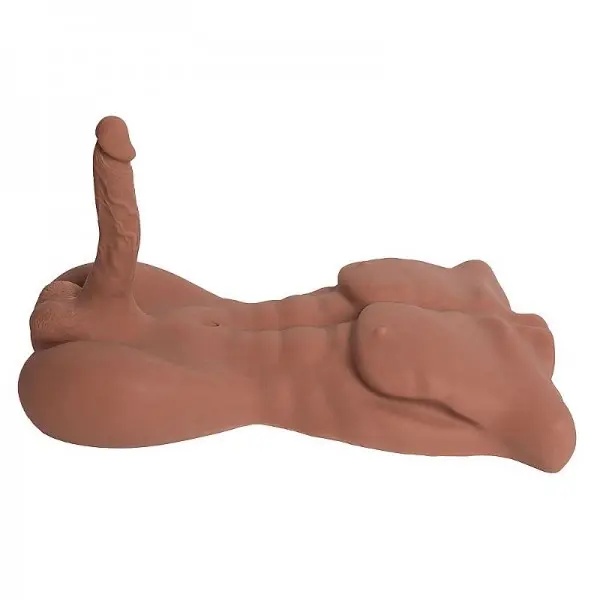 Homem Meio Corpo de 9kg em Cyberskin e Pênis com Vértebra Homem Meio Corpo de 9kg em Cyberskin e Pênis com Vértebra