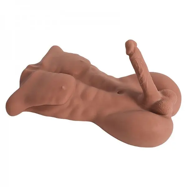 Homem Meio Corpo de 9kg em Cyberskin e Pênis com Vértebra Homem Meio Corpo de 9kg em Cyberskin e Pênis com Vértebra