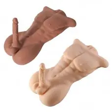 Homem Meio Corpo de 9kg em Cyberskin e Pênis com Vértebra Homem Meio Corpo de 9kg em Cyberskin e Pênis com Vértebra