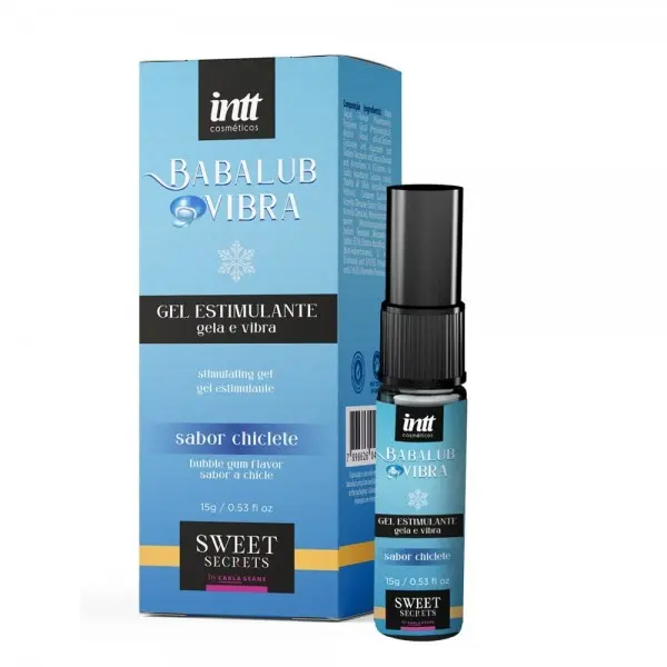 Gel Estimulante Beijável Babalub Vibra Ice Chiclete Intt Gel Estimulante Beijável Babalub Vibra Ice Chiclete Intt