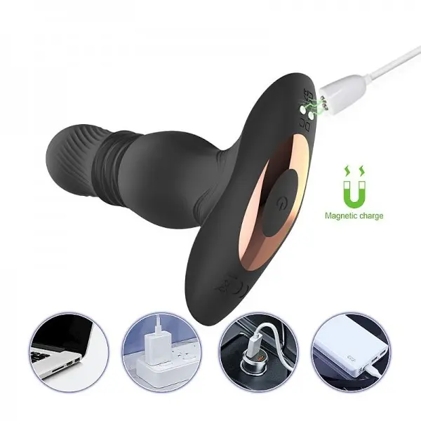 Plug Anal com Vibração e Movimento de Vai e vem Roy RCT