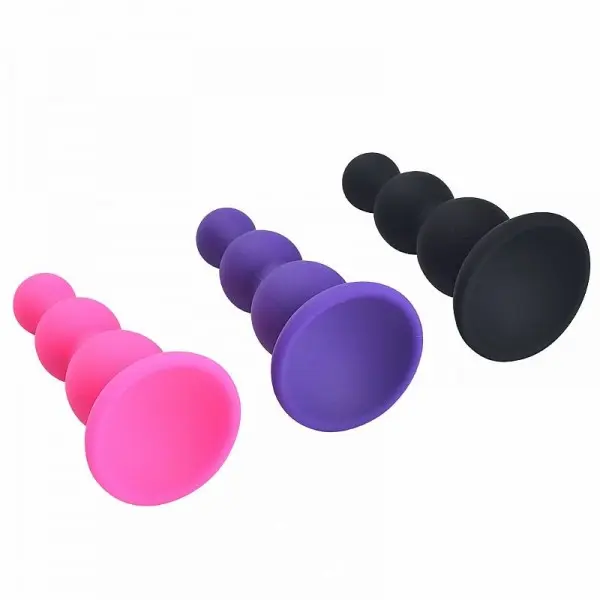 Plug Anal Pequeno Escalonado em Silicone Plug Anal Pequeno Escalonado em Silicone