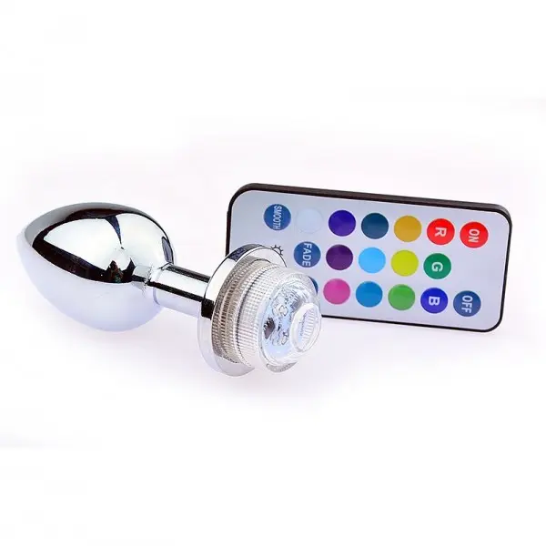 Plug Anal com Led Tamanho Médio 13 Cores Plug Anal com Led Tamanho Médio 13 Cores