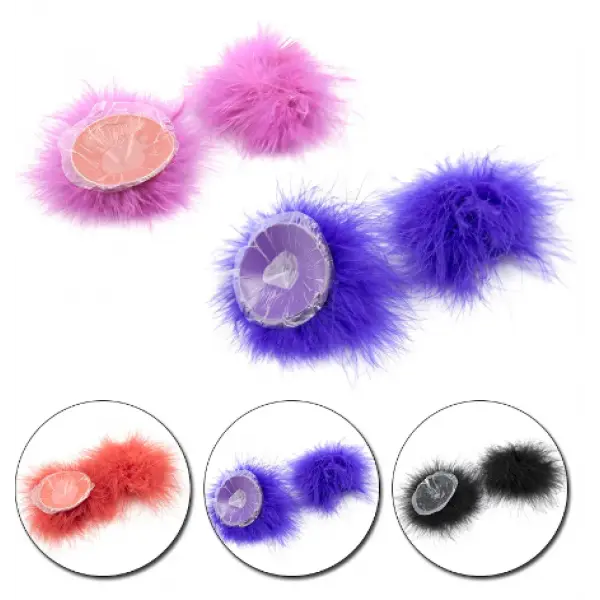 Nipple Estilo Pompom com Plumas Yaffa