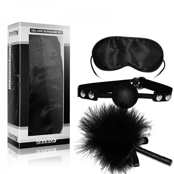 Kit BDSM Bondage Luxo 2 Lovetoy com 3 Peças Kit BDSM Bondage Luxo 2 Lovetoy com 3 Peças