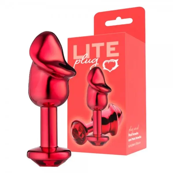 Plug Anal Pênis Lite Plug com Joia Plug Anal Pênis Lite Plug com Joia