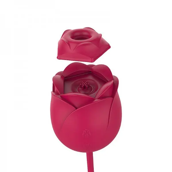 Rosa Sugador de Clitóris com Pulsação e Vai e Vem Immortal Flower Five