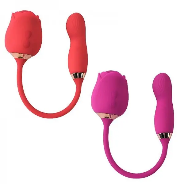 Sugador de Clitóris com Pulsação e Vai e Vem em Formato de Rosa Flowery PRO Sugador de Clitóris com Pulsação e Vai e Vem em Formato de Rosa Flowery PRO