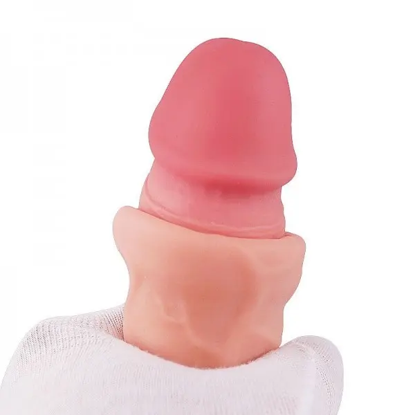 Pênis Realístico com Ventosa e Dupla Camada  17,5 x 3,7cm Pênis Realístico com Ventosa e Dupla Camada  17,5 x 3,7cm