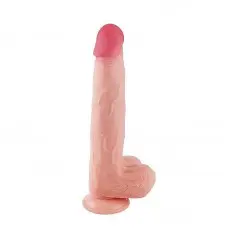 Pênis Realístico com Ventosa Removível e Dupla Camada  24,9 x 4,9cm Pênis Realístico com Ventosa Removível e Dupla Camada  24,9 x 4,9cm