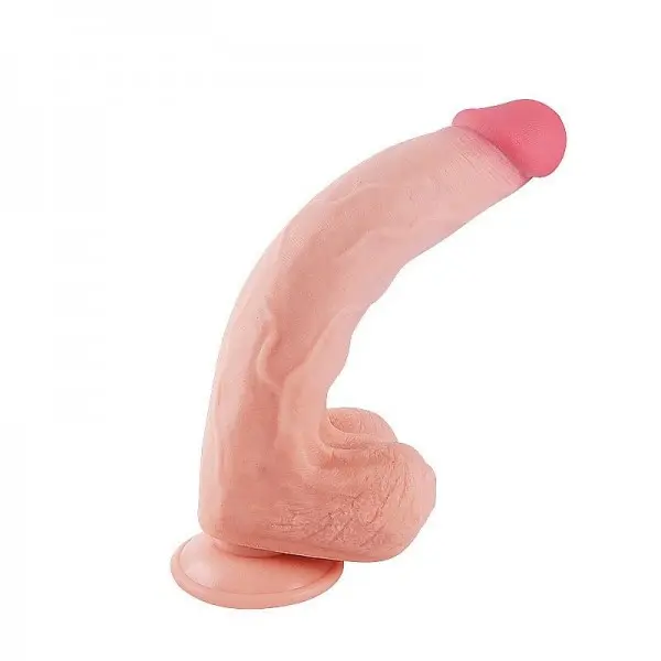 Pênis Realístico com Ventosa Removível e Dupla Camada  24,9 x 4,9cm Pênis Realístico com Ventosa Removível e Dupla Camada  24,9 x 4,9cm