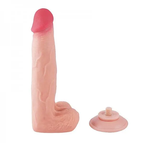 Pênis Realístico com Ventosa Removível e Dupla Camada  24,9 x 4,9cm Pênis Realístico com Ventosa Removível e Dupla Camada  24,9 x 4,9cm