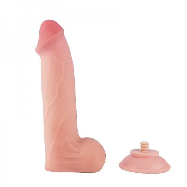 Pênis Realístico com Ventosa Removível e Dupla Camada  22,0 x 4,6cm Pênis Realístico com Ventosa Removível e Dupla Camada  22,0 x 4,6cm