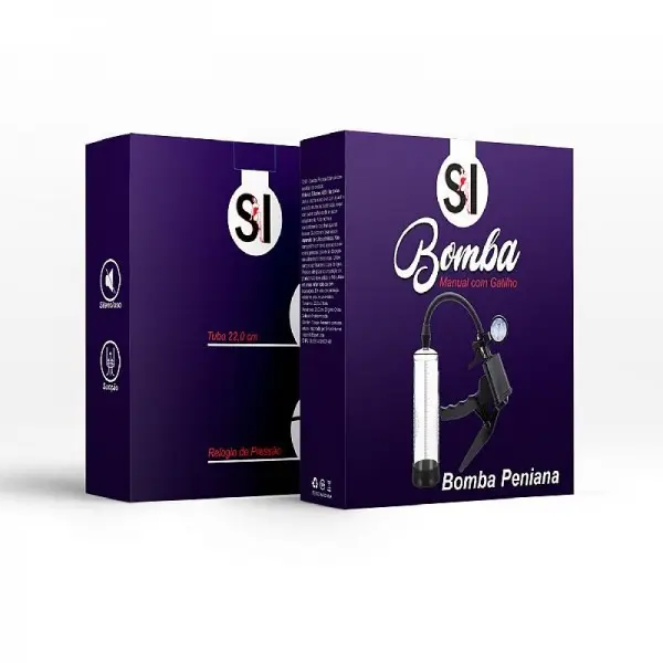 Bomba Peniana com Gatilho e Relógio de Pressão Bomba Peniana com Gatilho e Relógio de Pressão