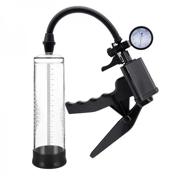 Bomba Peniana com Gatilho e Relógio de Pressão Bomba Peniana com Gatilho e Relógio de Pressão