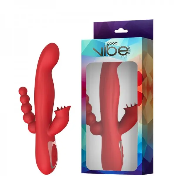 Vibrador Triplo Recarregável para Ponto G Clitóris e Plug Anal Good Vibe Vibrador Triplo Recarregável para Ponto G Clitóris e Plug Anal Good Vibe