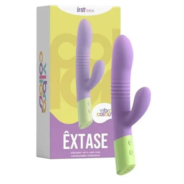 Vibrador com Movimento de Vai e Vem Extase Linha Vibra Collors Vibrador com Movimento de Vai e Vem Extase Linha Vibra Collors