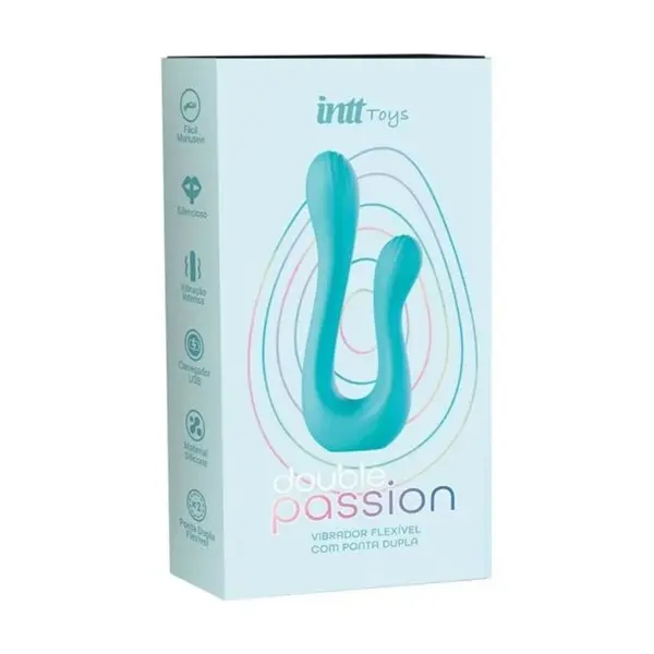 Double Passion Vibrador Duplo Flexível Linha Wellness Intt Double Passion Vibrador Duplo Flexível Linha Wellness Intt