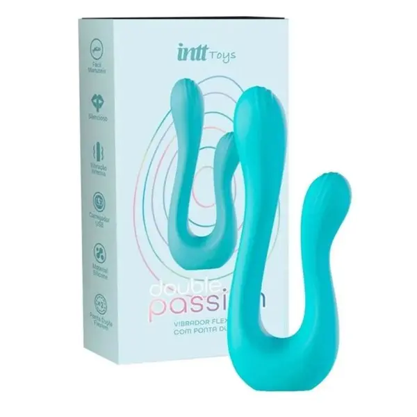 Double Passion Vibrador Duplo Flexível Linha Wellness Intt Double Passion Vibrador Duplo Flexível Linha Wellness Intt