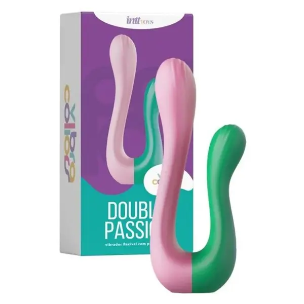 Vibrador Duplo Flexível Double Passion Linha Vibra Collors Vibrador Duplo Flexível Double Passion Linha Vibra Collors