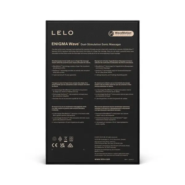 Enigma Wave™ Lelo Vibrador Duplo com Ondas Sônicas e Aplicativo Enigma Wave™ Lelo Vibrador Duplo com Ondas Sônicas e Aplicativo