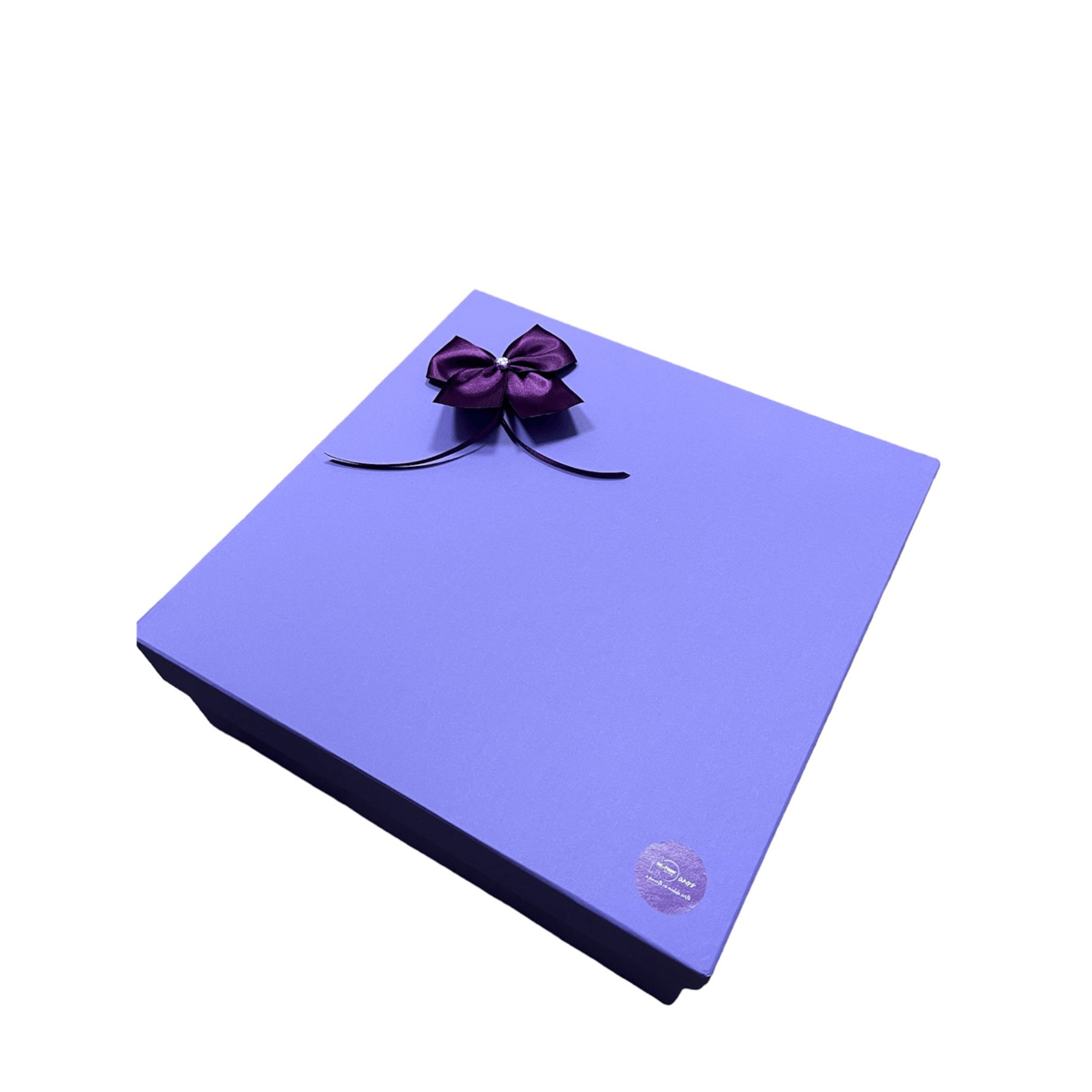 Caixa para Presente Lilás com Laço 30x30cm