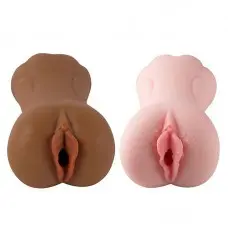 Masturbador em Cyberskin com Formato de Vagina Dupla Masturbador em Cyberskin com Formato de Vagina Dupla