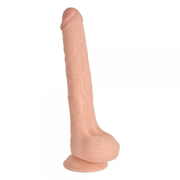 Pênis Ultra Realsítico Longo com Ventosa e Escroto 27,5 x4 cm Pênis Ultra Realsítico Longo com Ventosa e Escroto 27,5 x4 cm
