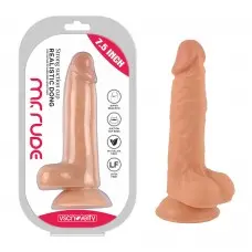 Pênis Realístico Mr. Rude com Ventosa e Escroto 19 x 3,5 cm