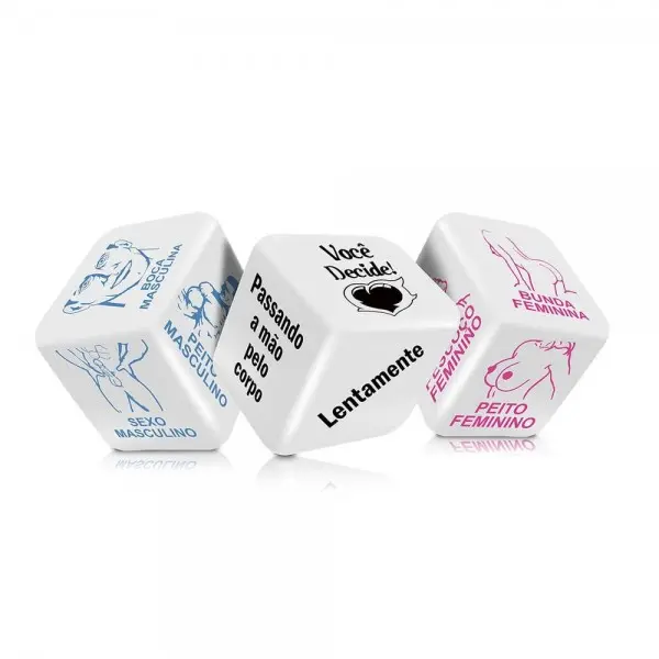 Dado com 3 Unidades Jogo Toque do Cupido Dado com 3 Unidades Jogo Toque do Cupido