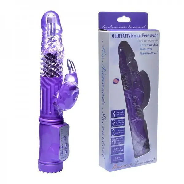 Vibrador Rotativo Jack Rabbit com 8 Funções de Rotação e 36 de Vibrações