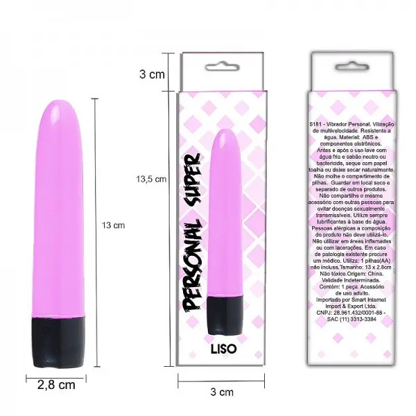 Vibrador Personal Liso de 13 cm Vibrador Personal Liso de 13 cm