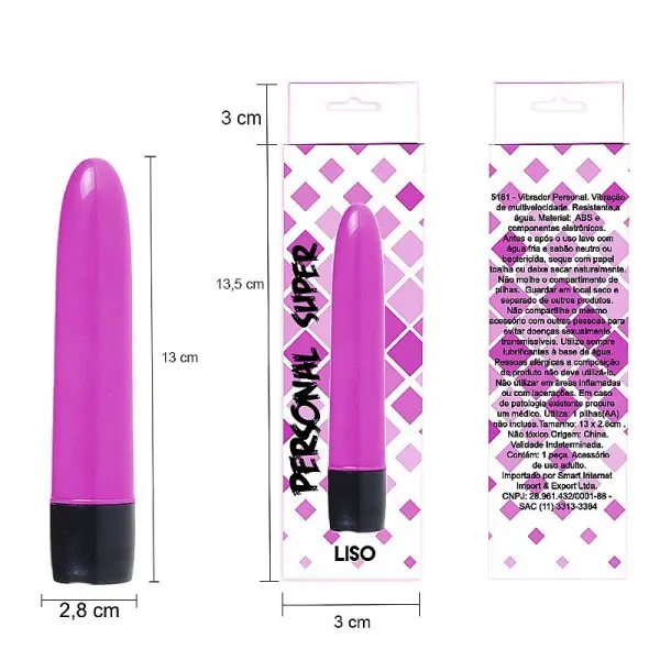 Vibrador Personal Liso de 13 cm Vibrador Personal Liso de 13 cm