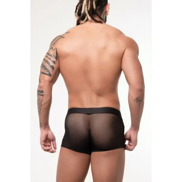 Cueca Boxer em Tule Transparente sem Forro