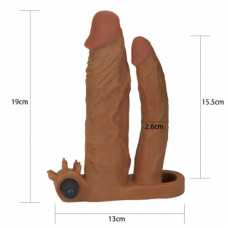 Capa Peniana Pelasure X-Tender com Anel Companheiro e Vibração 19,8x4,2cm