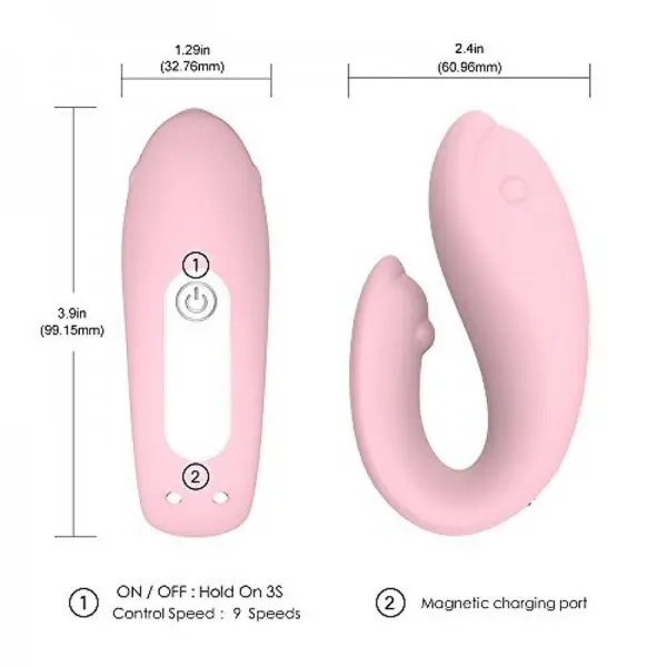 Vibrador de Casal Recarregável Golfinho Winter Vibrador de Casal Recarregável Golfinho Winter