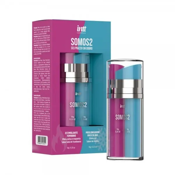 Somos2 Gel Excitante Feminino e Prolongador Masculino Esfria Intt Somos2 Gel Excitante Feminino e Prolongador Masculino Esfria Intt