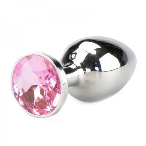 Plug Anal Jóia com Cristal em Metal Grande Plug Anal Jóia com Cristal em Metal Grande