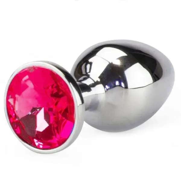 Plug Anal Jóia com Cristal em Metal Grande Plug Anal Jóia com Cristal em Metal Grande