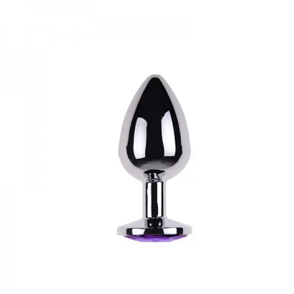 Plug Anal Jóia com Cristal em Metal Grande Plug Anal Jóia com Cristal em Metal Grande