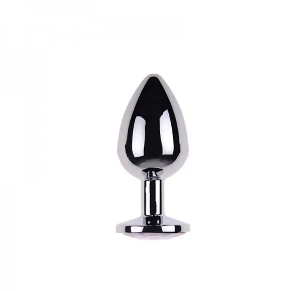 Plug Anal Jóia com Cristal em Metal Grande Plug Anal Jóia com Cristal em Metal Grande