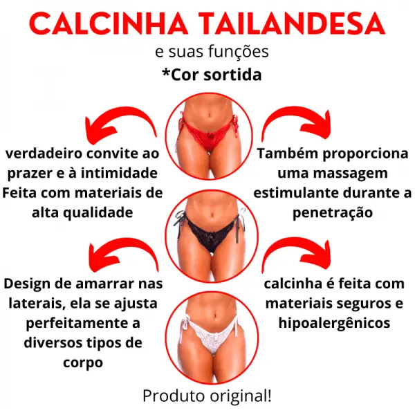 Kit Erótico Calcinha Tailandesa Kit Erótico Calcinha Tailandesa
