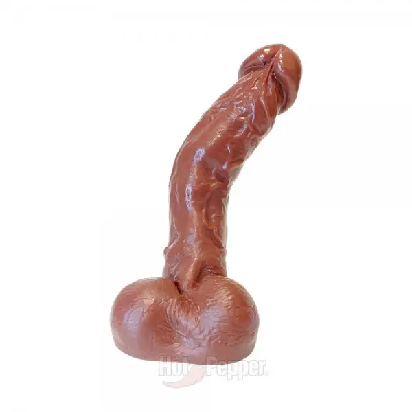 Real 9 Pênis Realístico com Escroto e Vértebra 20x4,5cm