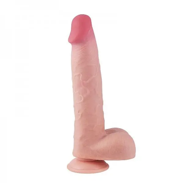 Pênis Realístico Dupla Camada com Ventosa Removível  24,5 x 4,5cm Pênis Realístico Dupla Camada com Ventosa Removível  24,5 x 4,5cm