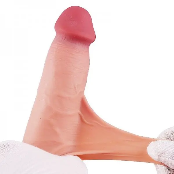 Pênis Realístico Dupla Camada com Ventosa Removível  24,5 x 4,5cm Pênis Realístico Dupla Camada com Ventosa Removível  24,5 x 4,5cm